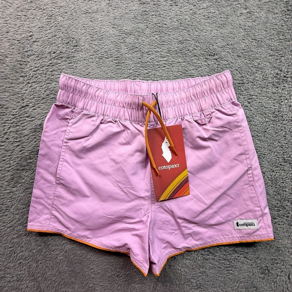 Cotopaxi Cocodrillo Shorts Kids Girls Orchid Bloom Pink Pull on Pockets M NWT